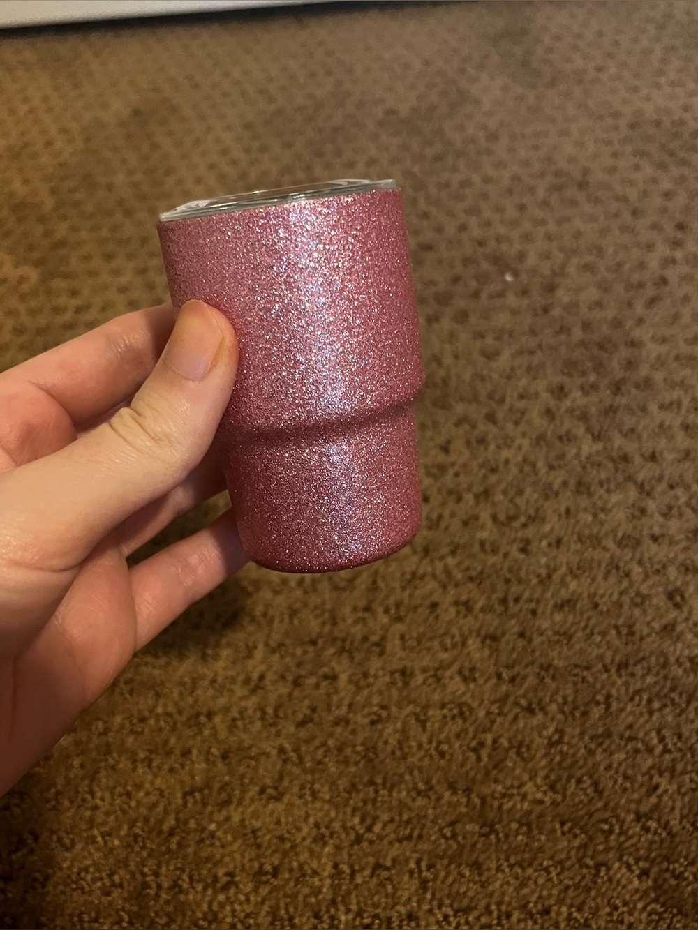 Sparkling pink shot glass